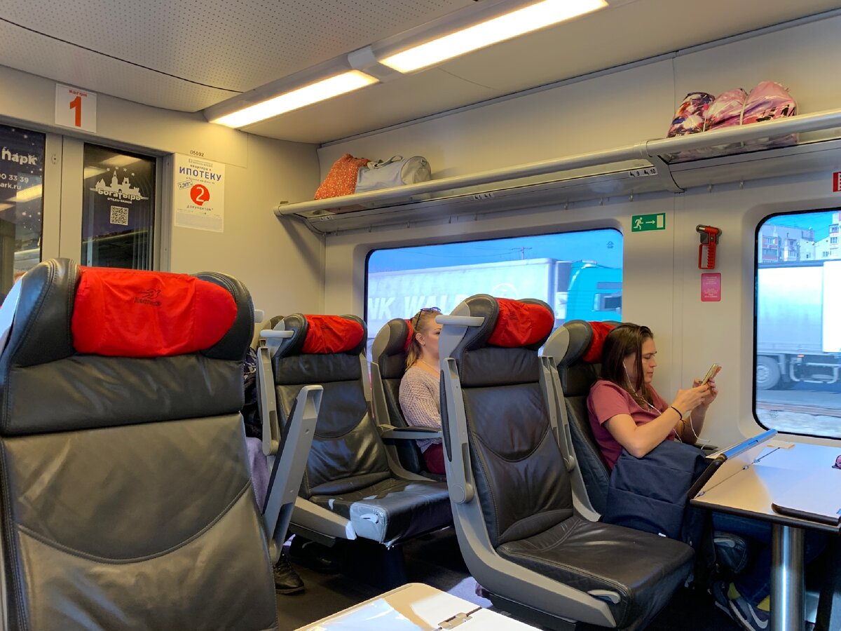 Как выглядит вагон повышенной комфортности в поезде «Ласточка». Не ожидал такой разницы при переплате в 40 рублей