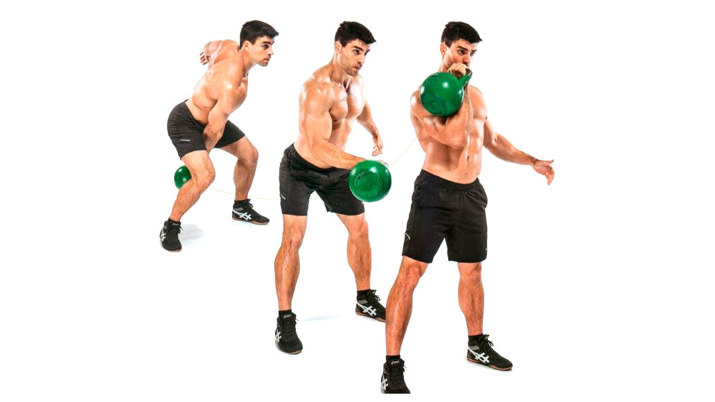 Гиревой марафон. На изображения показано движение с одной гирей, так как не нашел хороших фото с двумя гирями. Картинки взяты из свободных источников