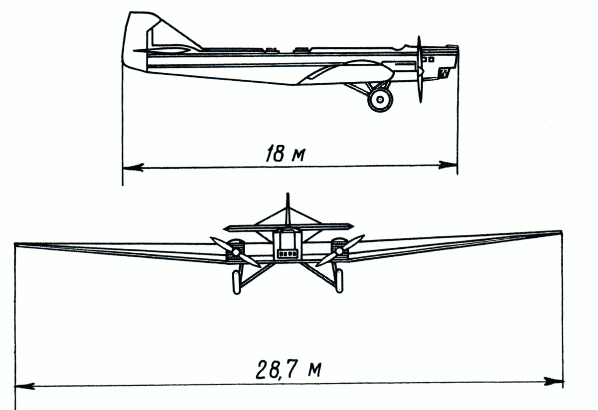 Схема самолета Г-1