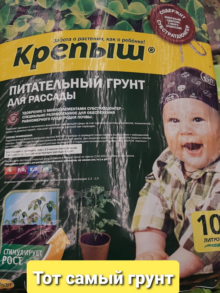 Тот самый грунт для рассады.