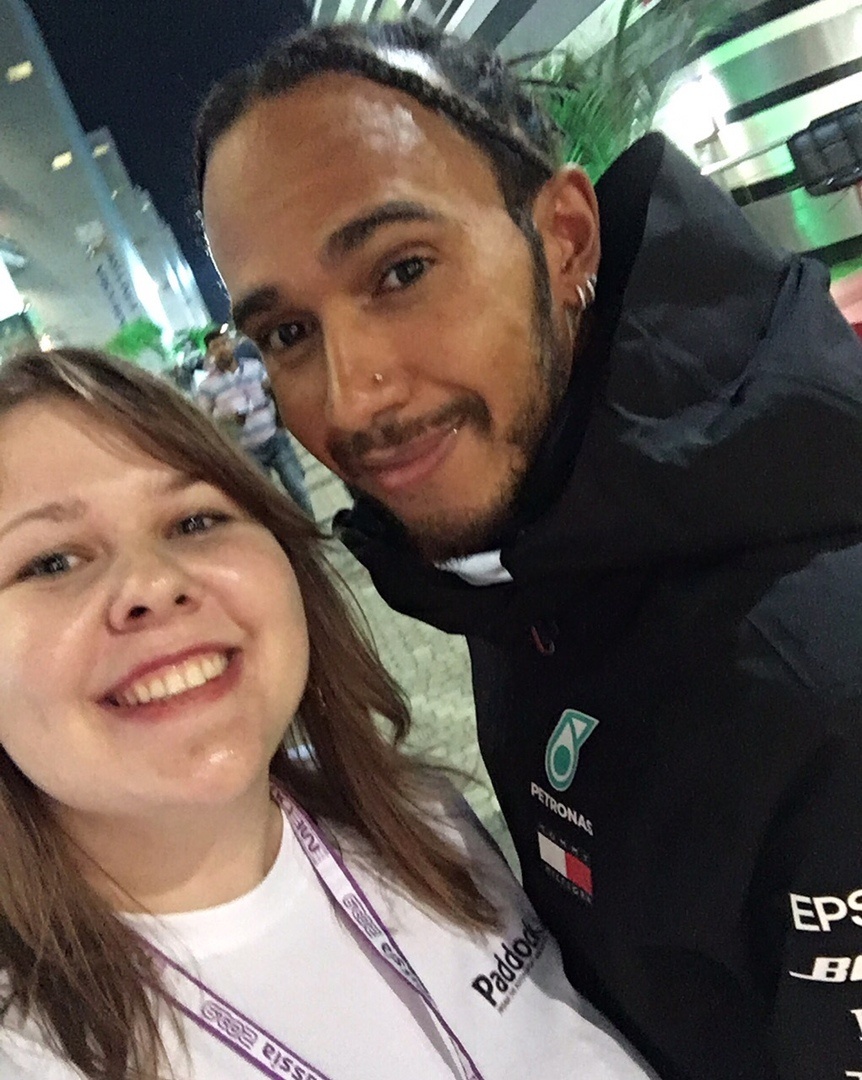 С Льюисом Хэмилтоном. Сезон 2019