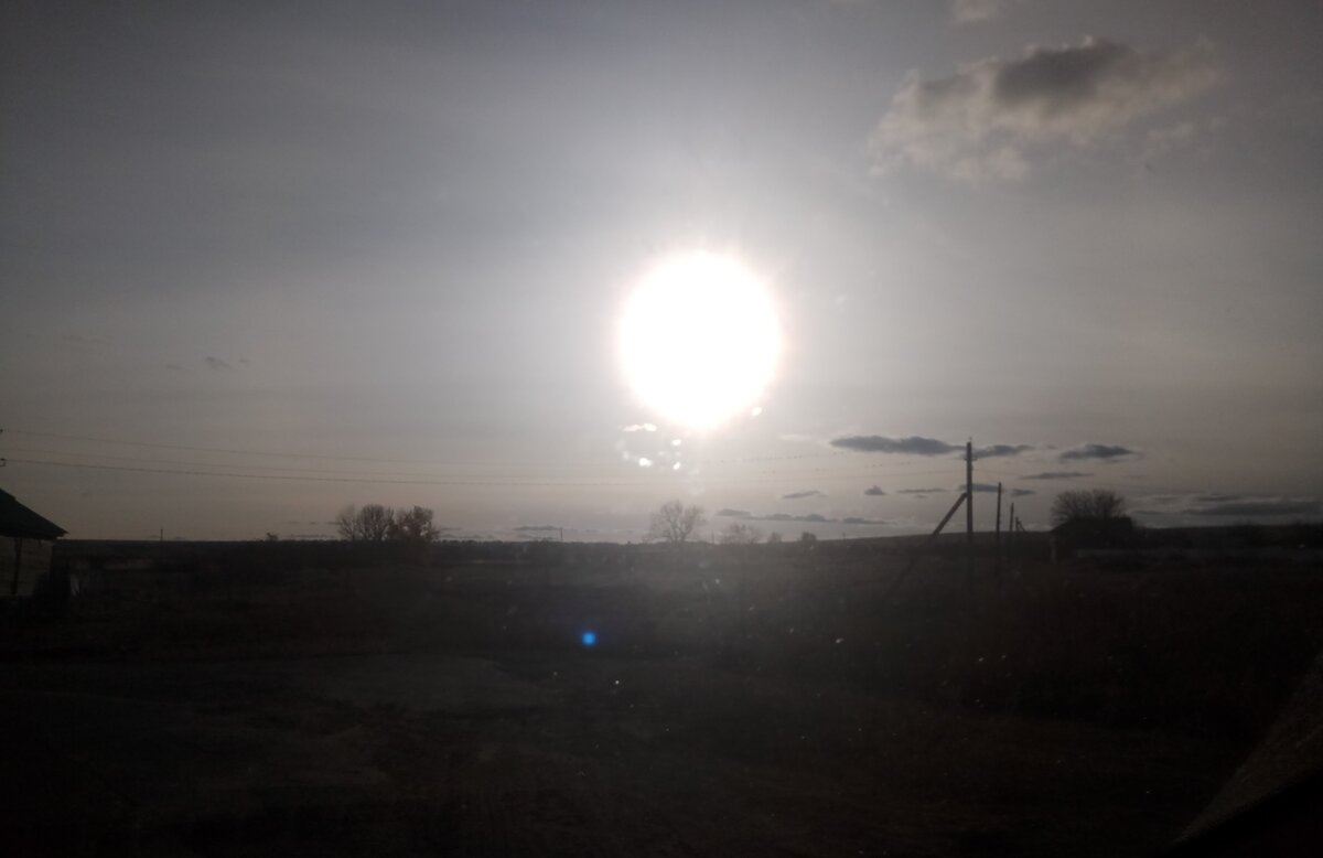 Вид из окна автомобиля. Дорога домой. Фото автора. 