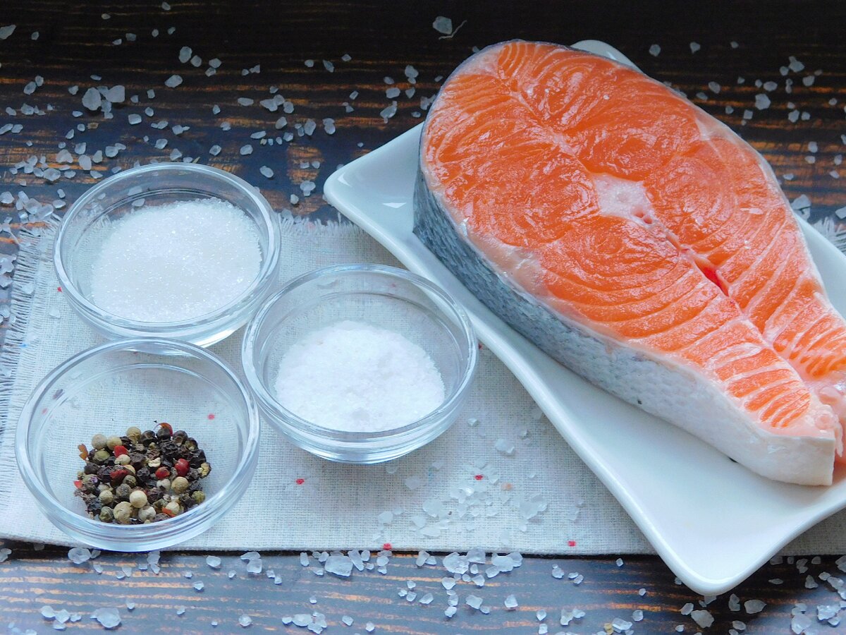 ингредиенты для приготовления лосося 