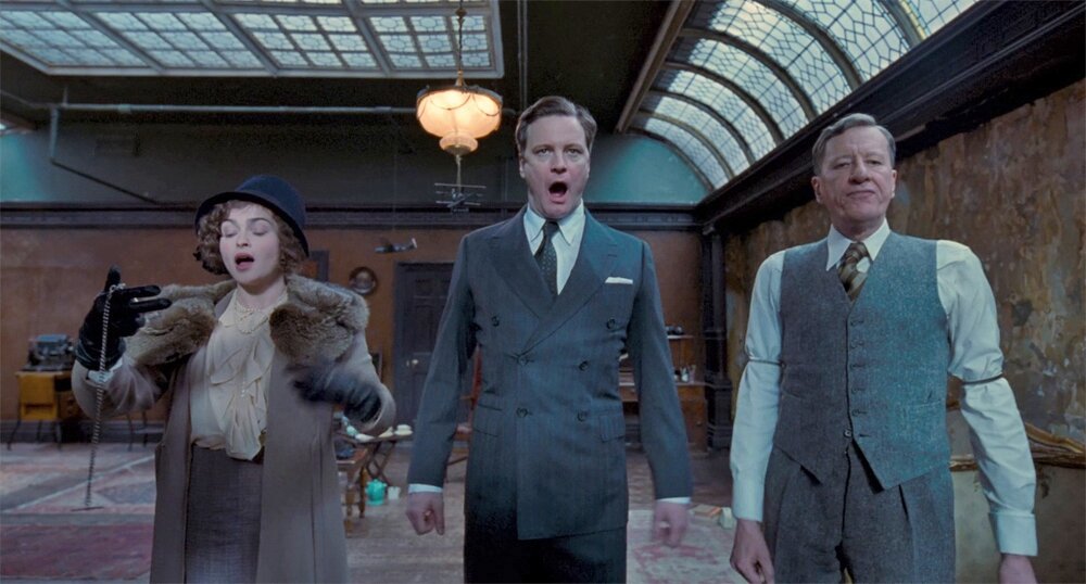 Кадр из фильма, который расскажет о заикании и об ораторском искусстве " Король говорит! "