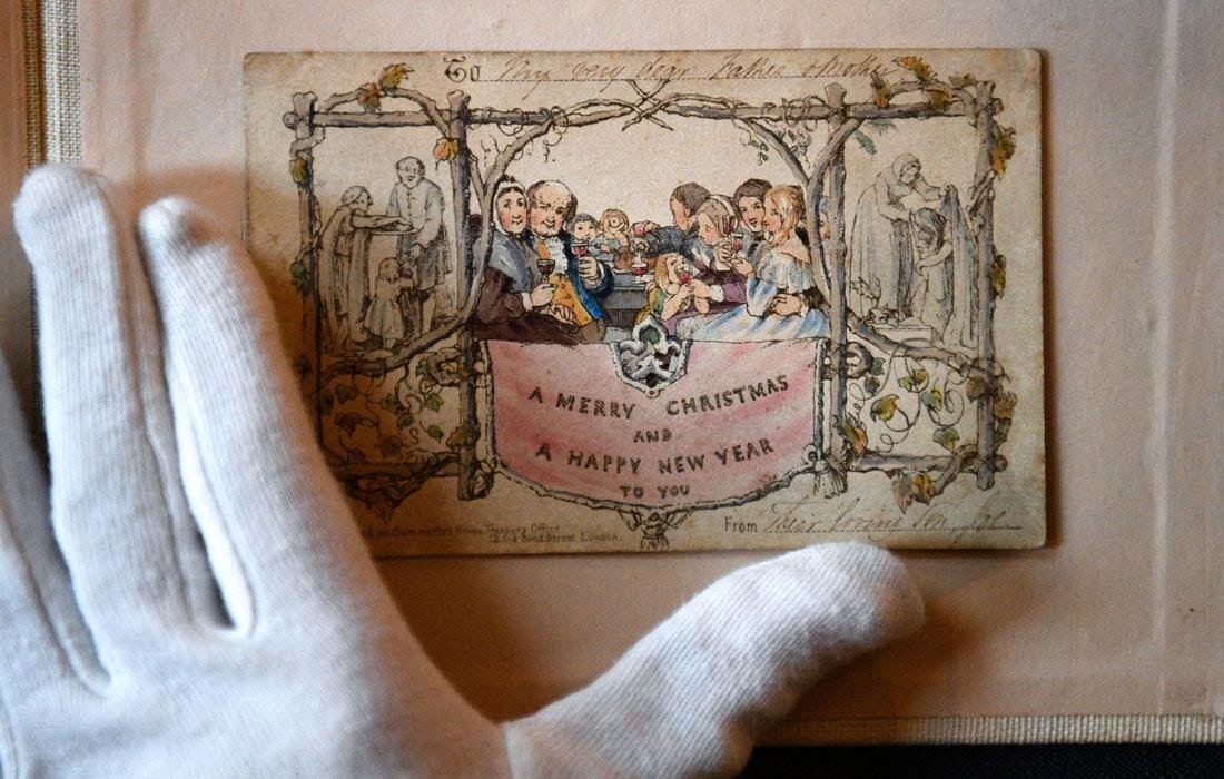 Первая в мире рождественская открытка (1843)
