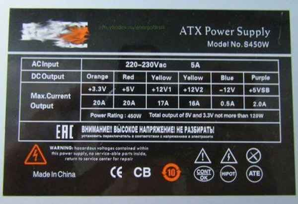 Зарядное устройство на основе блока питания ATX