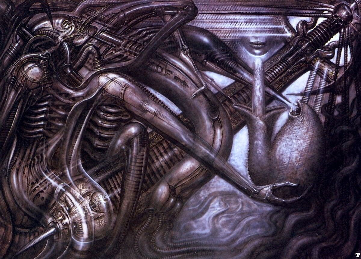 ханс рудольф гигер. ханс руди гигер картины. ханс руди гигер friedrich kuhn. ханс гигер некрономикон. ханс руди гигер эротомеханика.