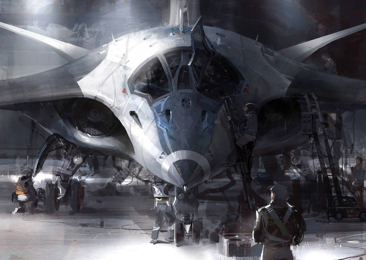 Космический штурмовик перед взлётом