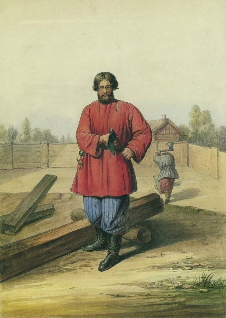 Крестьянин в 17 веке рисунок