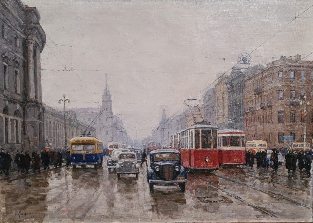 С.П. Ласточкин «Невский проспект до реконструкции», 1954 © Музей истории Санкт-Петербург