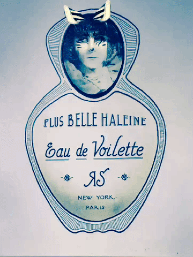 Inhye Lee "Plus Belle Haleine" (Более красивая Хейлин) По мотивам: Ман Рэй, Прекрасная Хейлин, 1920  "В наши дни украшение или изменение внешнего вида легко достижимы с помощью всего лишь нескольких щелчков мышью в мобильном приложении. Интересно, что бы думали художники-дада / концептуалисты 100 лет назад о современных технологиях и их влиянии на готовое"  (Inhye Lee)
