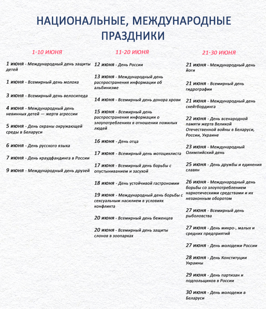 Календарь инфоповодов - май 2019 MAXI.BY media Дзен