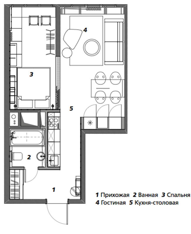 Квартиры с длинным коридором планировка