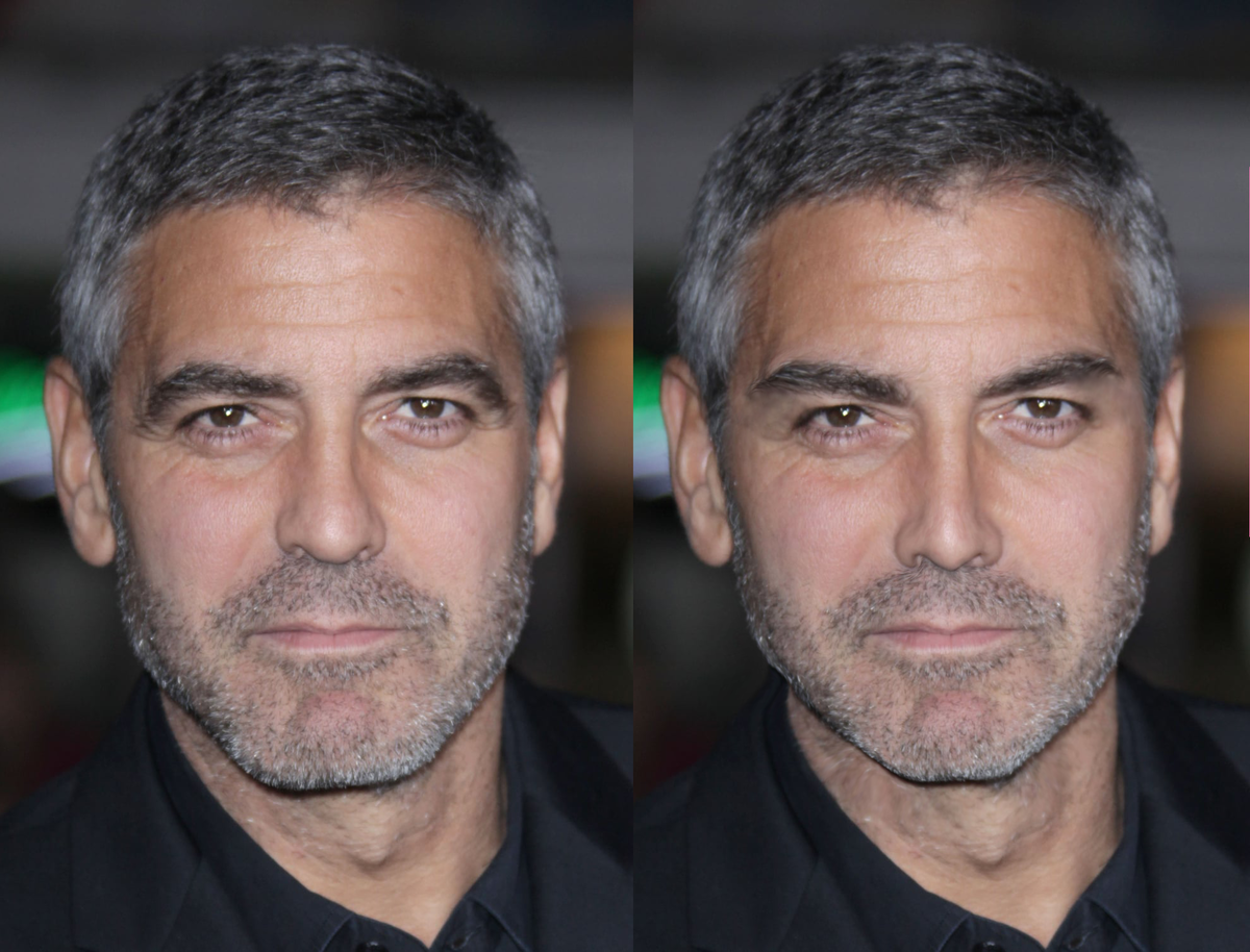 Так ли красив Джорж Клуни по стандарту Золотого сечения? Проверяем в фотошоп