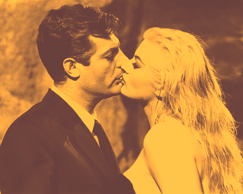 На фото Марчелло Мастроянни и Анита Экберг.