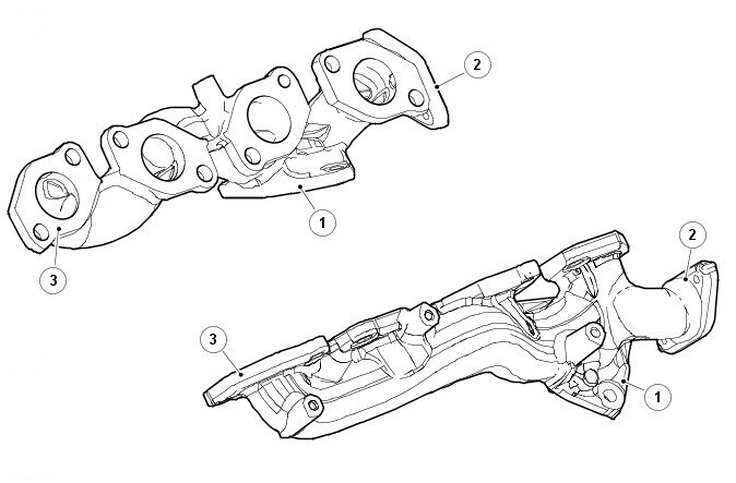 Выпускной коллектор схема. Range Rover 3.6 выпускной коллектор. Выпускной коллектор range Rover 3.6 турбодизель. Коллектор на Рендж Ровер Эвок. Коллектор выпускной правый Дискавери 3 3.0 дизель.