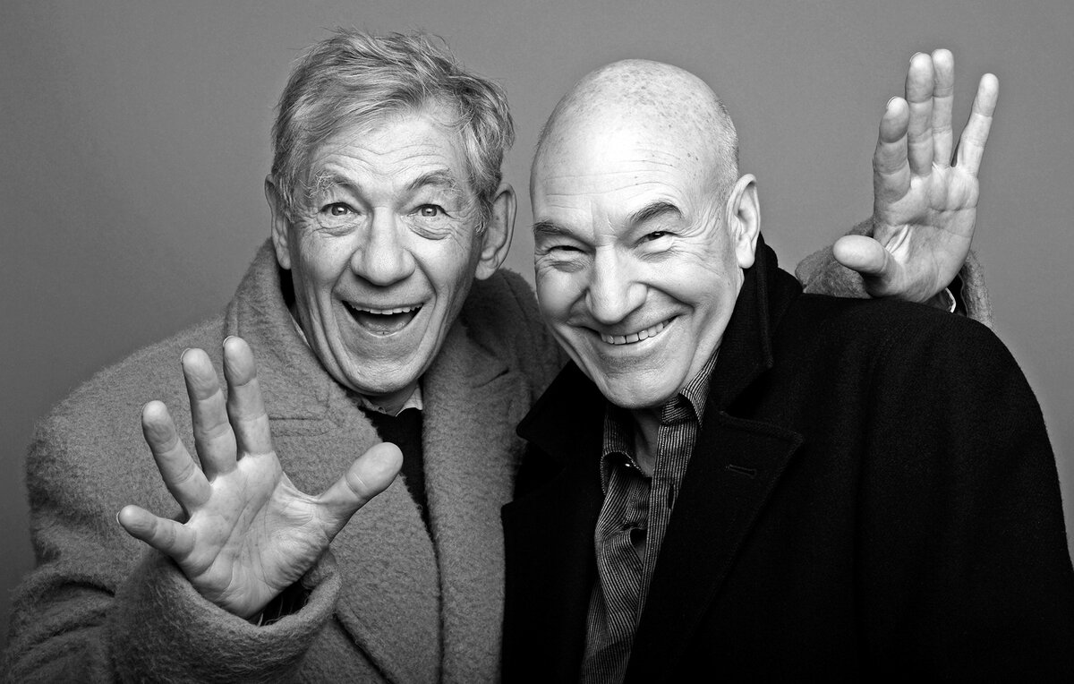 Актеры Иэн Маккеллен и Патрик Стюарт.