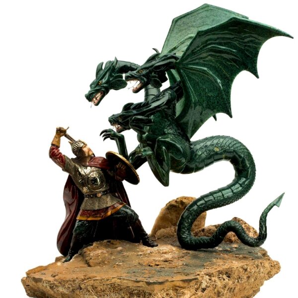 Добрыня Никитич и змей Горыныч. Творческая мастерская А.Антонова http://stonecarving.ru/