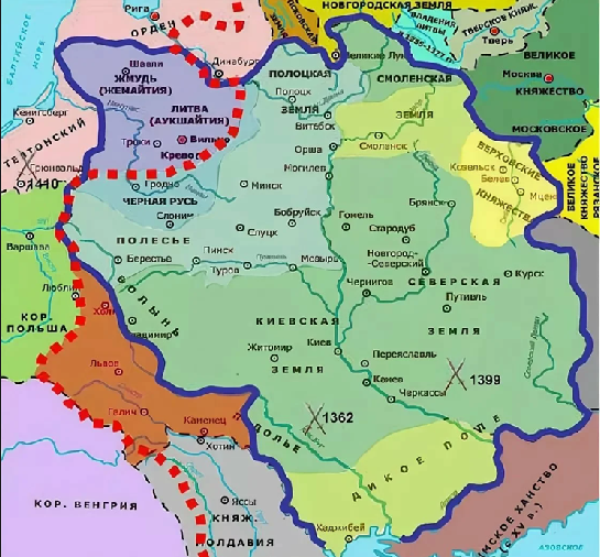 Великое княжество Литовское и Русское в XIV веке