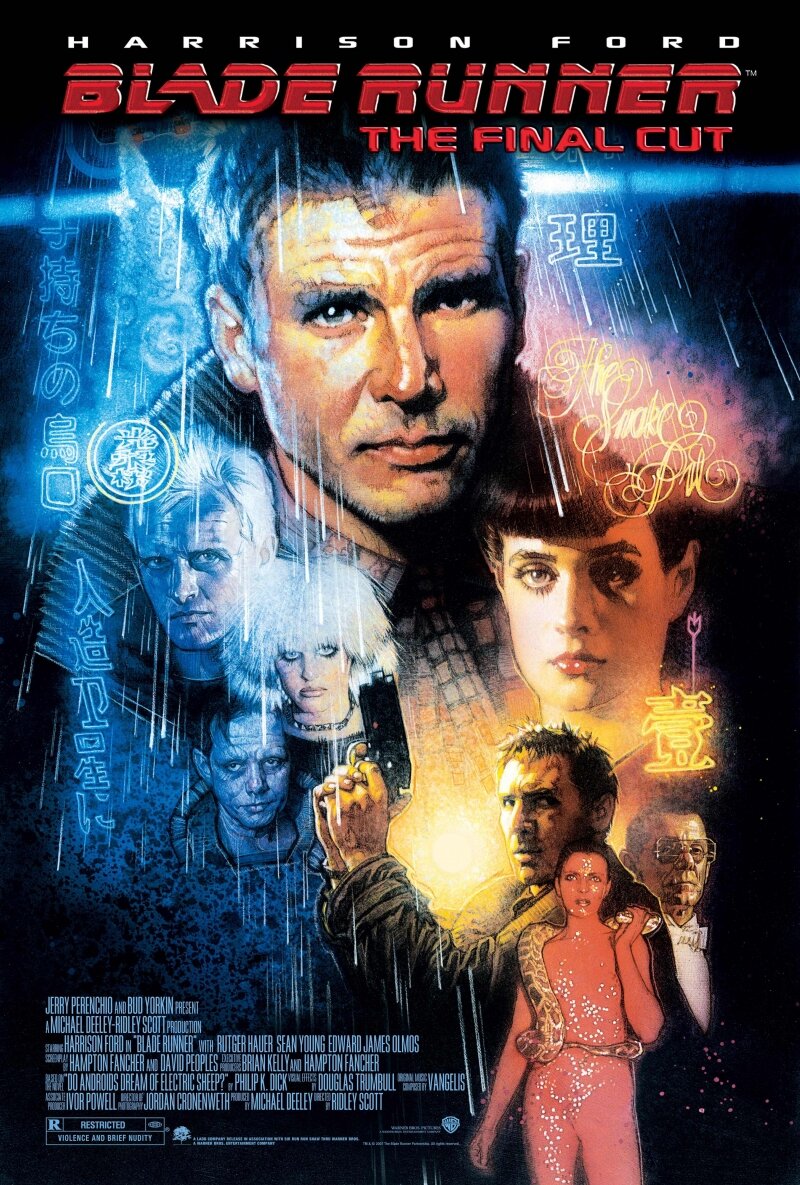 Постер к фильму "Бегущий по лезвию" 1982г.