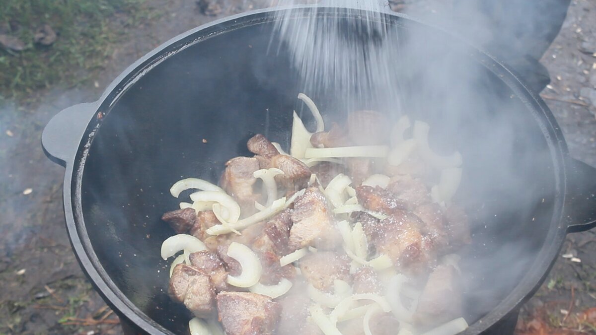 Оджахури по грузински, жареный картофель с мясом в казане! | Димоныч | Дзен