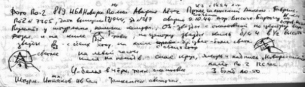 Набросок для памяти из аварийного акта