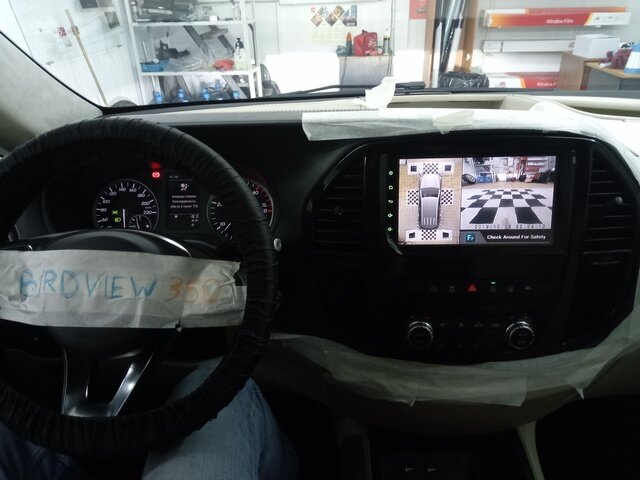 Установка системы кругового обзора на MERCEDES VITO 