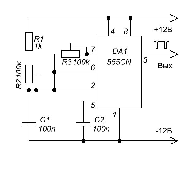 Схема проверки ne555