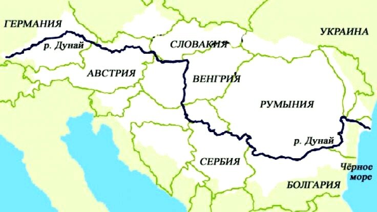 Самая длинная река в европе на карте