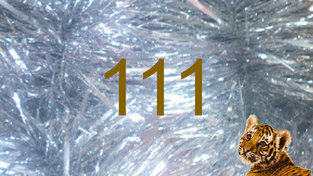 Серебристый белый новогодний дождик.