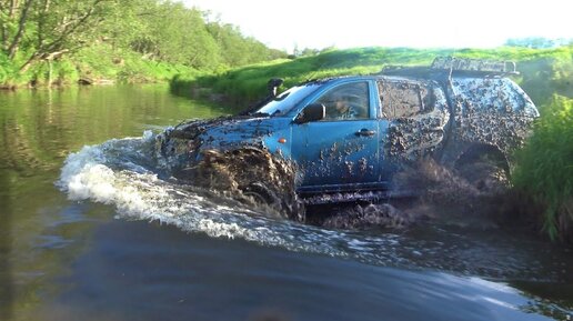 Батл с рекой. Способности Mitsubishi L200. Сложное бездорожье. Off-road