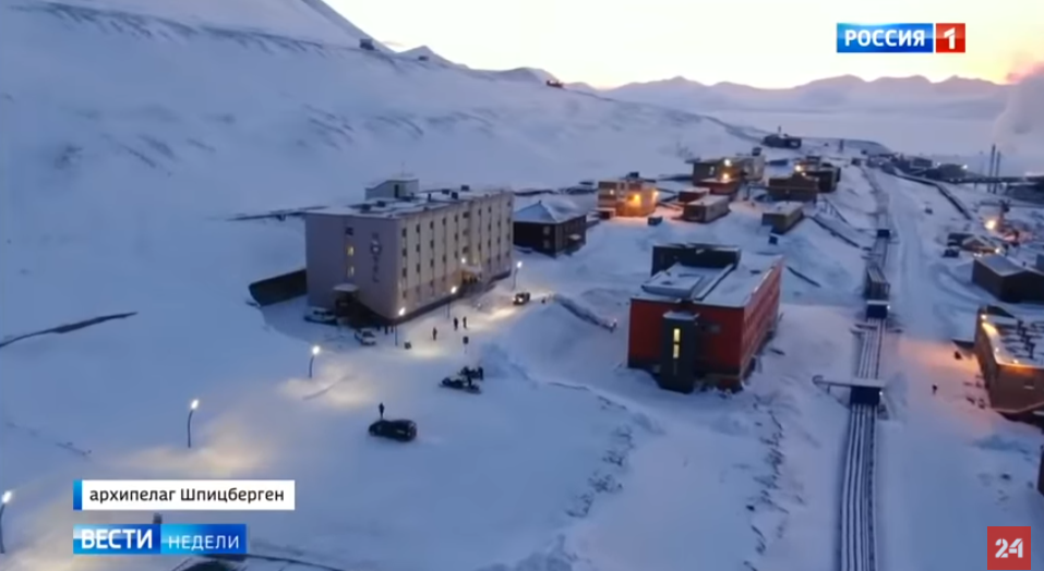 посёлок Баренцбург. Скриншот видео.