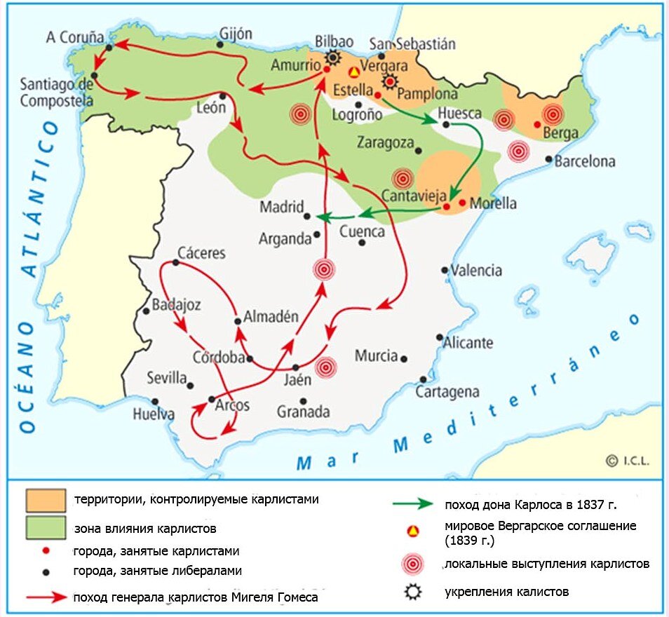 Гражданская война в Испании в 1830-х годах