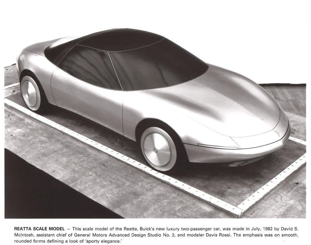 Масштабная модель будущего Buick Reatta, один из вариантов 1982 года