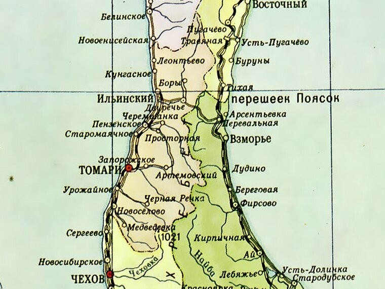 Фрагмент карты 1955-го года
