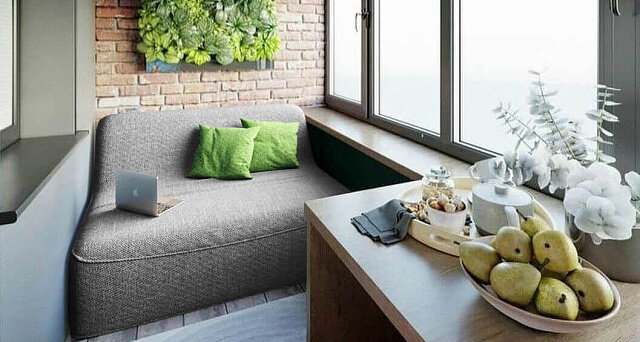 Преимущества использования дивана на балконе, критерии выбора