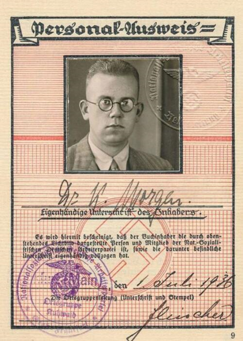 Служебное удостоверение Конрада Моргена