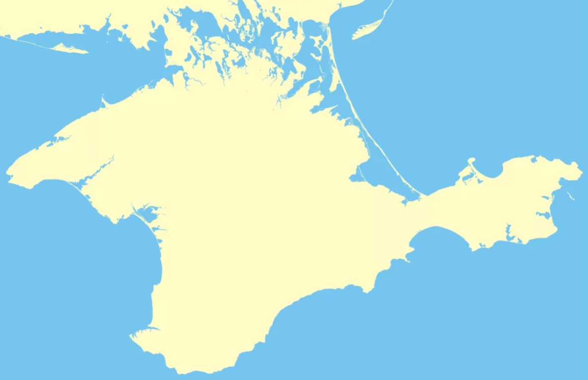 Очертания Крымского полуострова