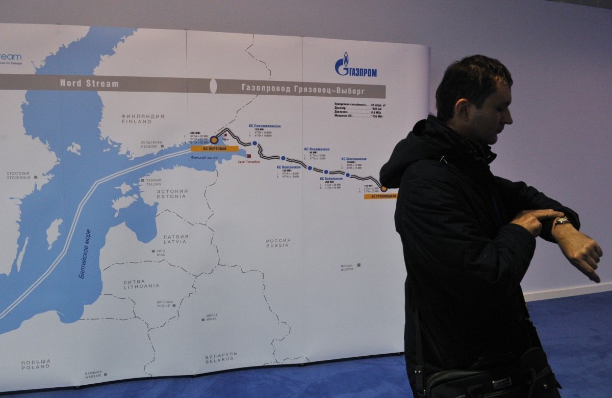 Карта газопровода "Северный поток"