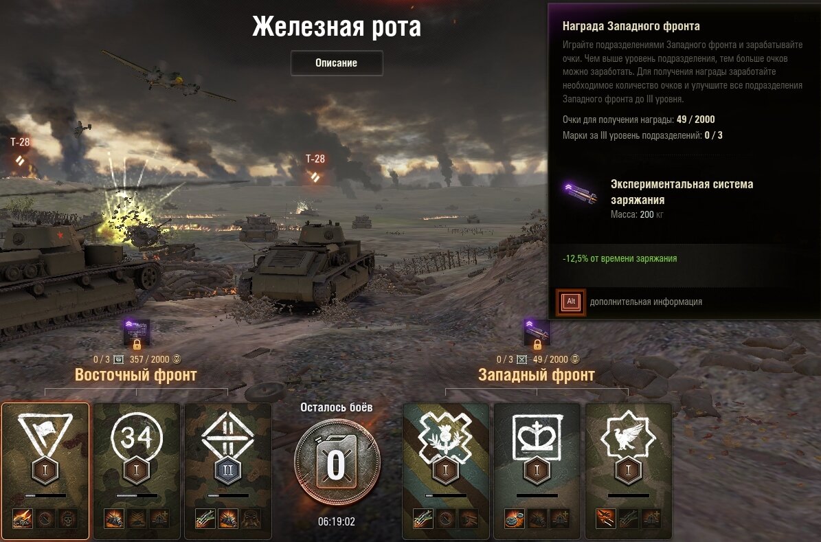 Награда за Западный фронт - экспериментальная система заряжания