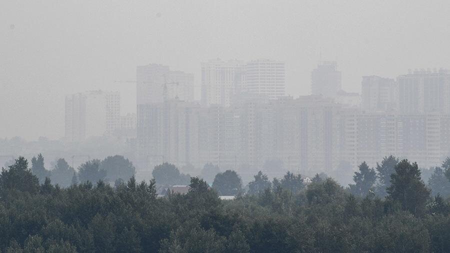 Смог в Новосибирске, вызванный действующими лесными пожарами на территории Красноярского края. Фото: РИА Новости/Александр Кряжев