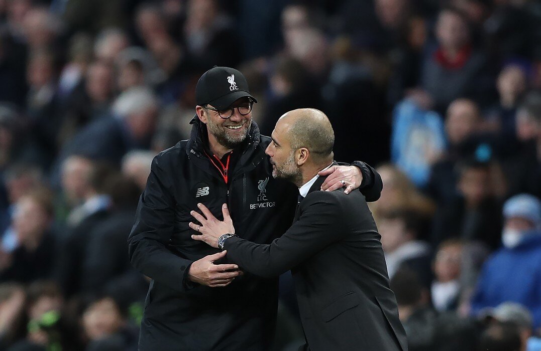 Юрген Клопп (слева) и Хосеп Гвардиола. Фото: Global Look Press
