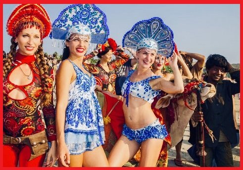 Русские девушки на пляже Гоа