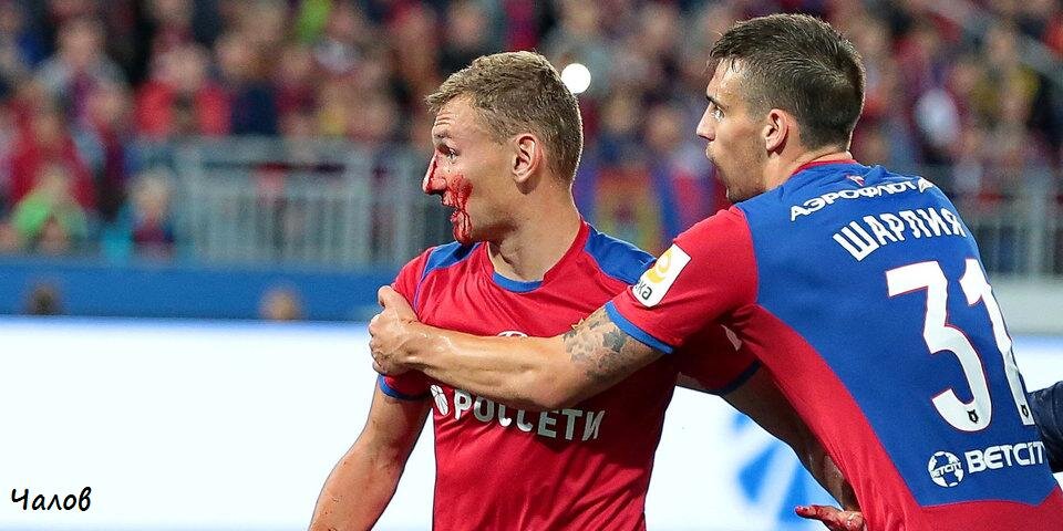 Федор Чалов после получения травмы