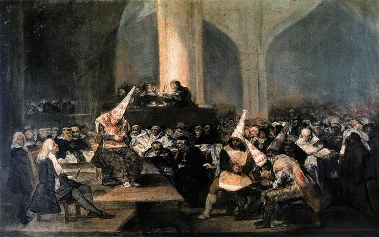 "Inquisition Scene" Francisco Goya (https://www.wikiart.org/en/francisco-goya/inquisition-scene-1819)