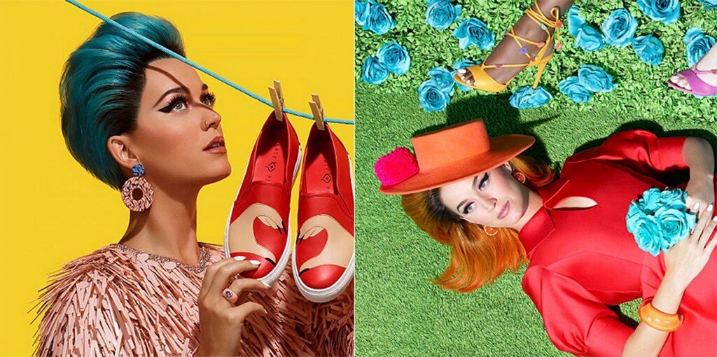 Кэти Перри в рекламе Katy Perry Footwear, источник hellomagazine.com