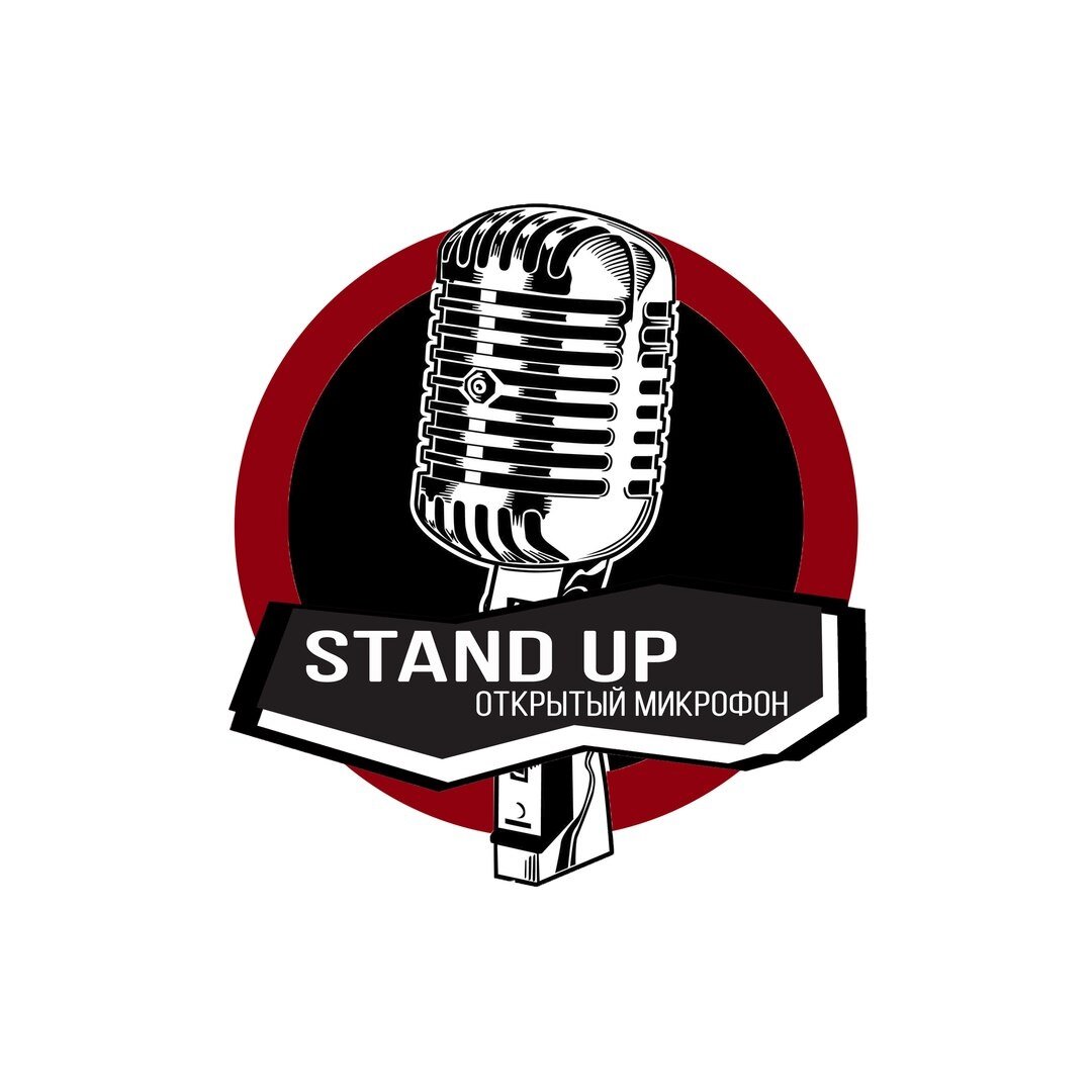 Логотип стендап микрофон