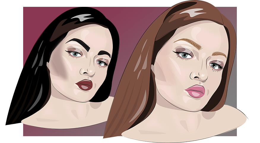 Много темных инородных оттенков делают внешность потрепанной, несвежей.