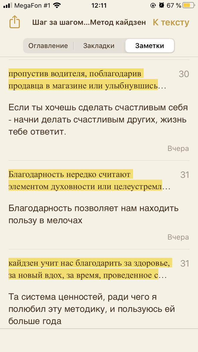 Заметки в приложении iBooks