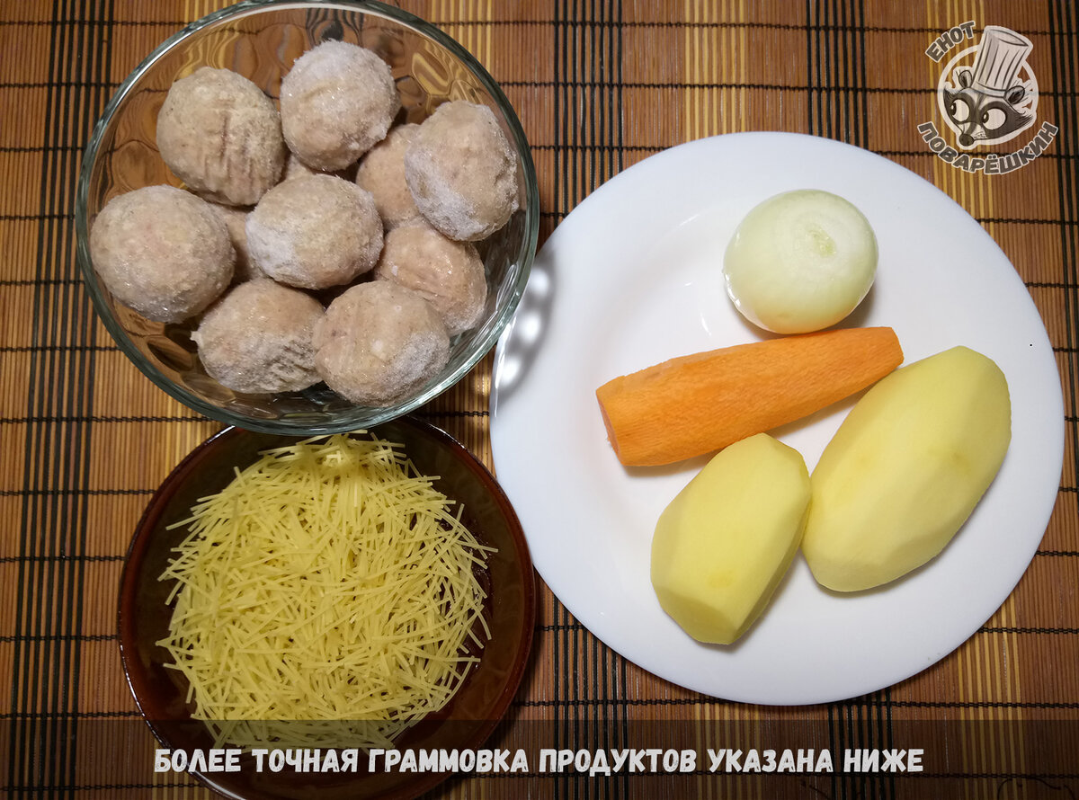 🦝🍴Десяток фрикаделек и куриный бульон - один из самых незамысловатых супов  в моей коллекции🍛 | 🦝 Енот Поварёшкин | Дзен